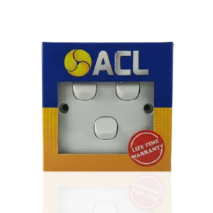 ACL 3 Gang 1 Way Switch - White