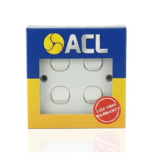 ACL 4 Gang 1 Way Switch - White