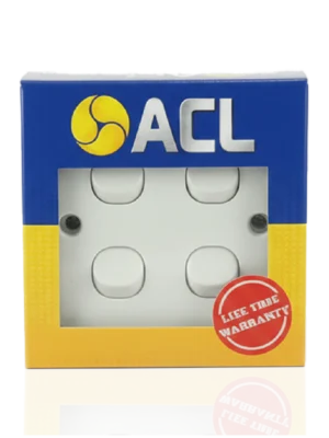 ACL 4 Gang 1 Way Switch - White