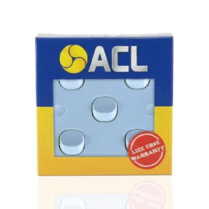 ACL 5 Gang 1 Way Switch - White